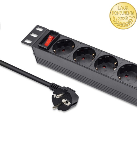 Listwa zasilajaca QOLTEC 54603 PDU 10 1U 16A 4xSCHUKO 1.8m