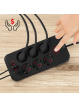 Maclean Listwa zasilająca MCE391 B 6 gniazd 4xUSB-A 1xUSB-C, 110-240V AC 50/60Hz, 2.1A max 2500W, czarna
