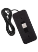 Maclean Listwa zasilająca MCE391 B 6 gniazd 4xUSB-A 1xUSB-C, 110-240V AC 50/60Hz, 2.1A max 2500W, czarna