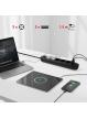 Maclean Listwa zasilająca MCE395 B 5 gniazd 3xUSB, 110-240V AC 50/60Hz, 2.1A max 2500W, czarna