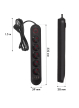 Maclean Listwa zasilająca MCE395 B 5 gniazd 3xUSB, 110-240V AC 50/60Hz, 2.1A max 2500W, czarna