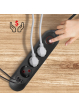 Maclean Listwa zasilająca MCE394 B, 1,5m|3 gniazda + 3xUSB. 110-240V AC 50/60Hz, 2.1A max 2500W, czarna
