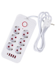 Maclean Listwa zasilająca MCE389 W 6 gniazd 4xUSB-A 1xUSB-C 110-240V, AC 50/60Hz, 2.1A max 2500W biała