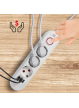 Maclean Listwa zasilająca MCE394 W 3 gniazda 3xUSB, 110-240V AC 50/60, 2.1A max 2500W, biała 