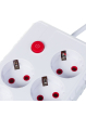 Listwa zasilająca Maclean MCE392 W 4 gniazda 3xUSB, 110-240V AC 50/60Hz, 2.1A max 2500W 1,5m biała