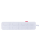 Listwa zasilająca Maclean MCE392 W 4 gniazda 3xUSB, 110-240V AC 50/60Hz, 2.1A max 2500W 1,5m biała