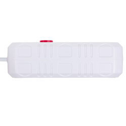 Maclean Listwa zasilająca, MCE388 W 2 gniazda, 3xUSB, 110-240V AC 50/60Hz, 2.1A max 2500W, 3m biała