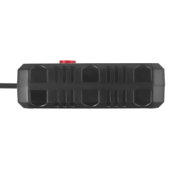 Maclean Listwa zasilająca MCE388 B 2 gniazda, 3xUSB, 110-240V AC 50/60Hz, 2.1A max 2500W, 3m czarna