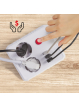 Listwa zasilająca Maclean 2 gniazda MCE387 W 3xUSB, 110-240V AC 50/60Hz, 2.1A max 2500W, 1.5m, biała