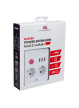 Listwa zasilająca Maclean 2 gniazda MCE387 W 3xUSB, 110-240V AC 50/60Hz, 2.1A max 2500W, 1.5m, biała