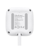 Qoltec Kostka zasilająca przedłużacz 6w1 z podświetlanym włącznikiem | 3x AC | 2x USB | 1x USB-C PD 20W | biała | kabel 2m 