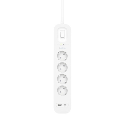 Belkin Listwa zasilająca SurgePlus 4x schuko 1xUSB-A 1xUSB-C 525J 2m 