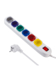 Maclean Przedłużacz 6 gniazd 1.5m MCE509 W 250VAC/10A biały, 2500 W, IP20 