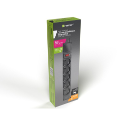 Tracer Listwa zasilającaPowerGear 5m Black 5 gniazd