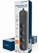 Listwa zasilająca Gembird Inteligentna listwa Tuya 4xDE 2xUSB-A 1xUSB-C Czarna 