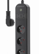 Gembird Inteligentna listwa Tuya 4xFR 2xUSB-A 1xUSB-C Czarna 