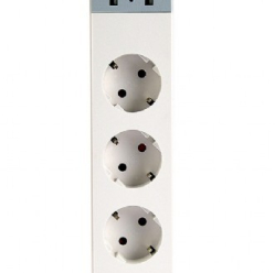 Gembird Inteligentna listwa zasilająca Tuya 4xDE 2xUSB-A 1xUSB-C Biała 