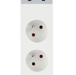 Gembird Inteligentna listwa zasilająca Tuya 4xFR 2xUSB-A 1xUSB-C Biała