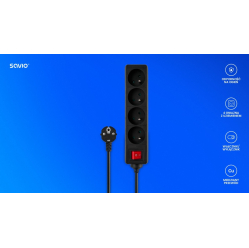 Listwa zasilająca 4 gniazda, 3 m, LZ-14 
