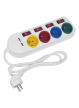 Maclean Listwa zasilająca z wyłącznikami 4 gniazda + 2xUSB przedłużacz MCE229W Biała