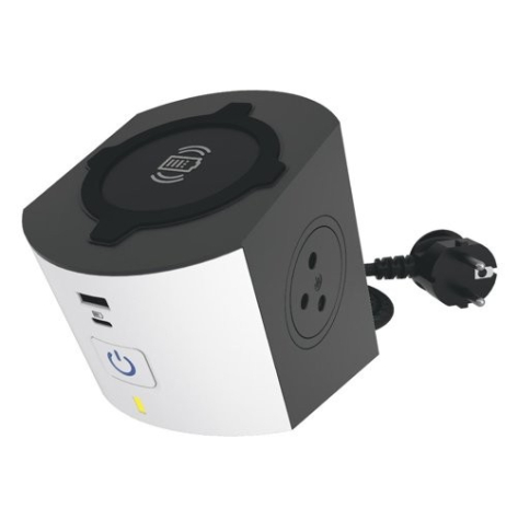 Lestar 2x2P+Z Indukcja USB A/C 2m