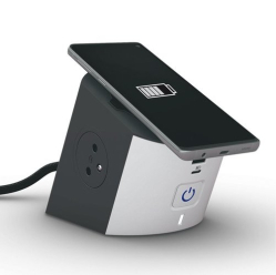 Lestar 2x2P+Z Indukcja USB A/C 2m