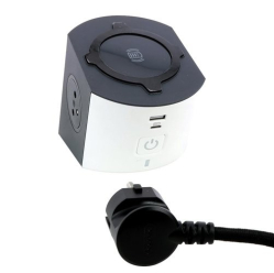 Lestar 2x2P+Z Indukcja USB A/C 2m