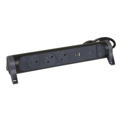 Lestar 3x2PZ + USB A/C 1,5m czarny