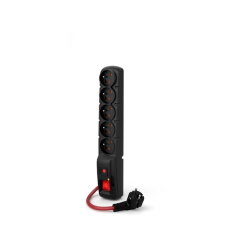 Acar Listwa zasilająca F5 Power 1.5m 16A (5 gniazd) Czarna