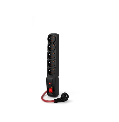 Acar Listwa zasilająca F5 Power 1.5m 16A (5 gniazd) Czarna