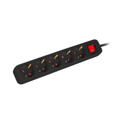 LANBERG Listwa przedłużacz 1,5m 5x230 V PS1-05F-0150-BK