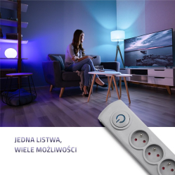 Qoltec Listwa antyprzepięciowa 5 gniazd | 3m | szara 