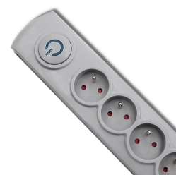 Qoltec Listwa antyprzepięciowa 5 gniazd | 3m | szara 