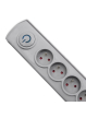 Qoltec Listwa antyprzepięciowa 5 gniazd | 3m | szara 