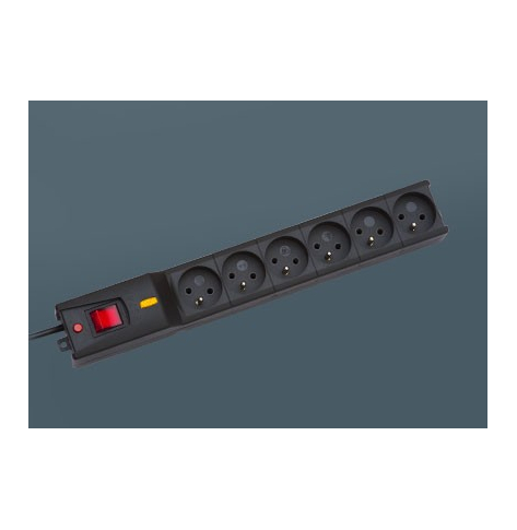 Lestar Listwa przeciwprzepięciowa LX 610, 1L, 5,0m, czarna