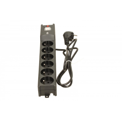 Lestar Listwa przeciwprzepięciowa LX 610, 1L, 1.5m, czarna
