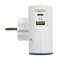 Legrand 2x2P+USB AC Biało/czarny