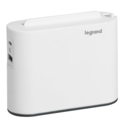 Legrand 2x2P+USB AC Biało/czarny