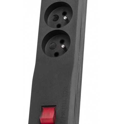 Lestar Listwa przeciwprzepięciowa ZX 510, 1L, 1,0m, czarna