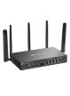 TP-LINK Brama sieciowa gigabitowa ER706WP-4G Omada 4G+ Cat6 AX3000 VPN 4-Port PoE+ 1× Gigabit SFP WAN/LAN, 1× Gigabit RJ45 WAN, 4× Gigabit WAN/LAN ER706WP-4G 