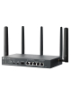TP-LINK Brama sieciowa gigabitowa ER706WP-4G Omada 4G+ Cat6 AX3000 VPN 4-Port PoE+ 1× Gigabit SFP WAN/LAN, 1× Gigabit RJ45 WAN, 4× Gigabit WAN/LAN ER706WP-4G 