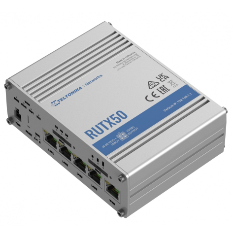 Teletonika 5G RUTX50 Dual Sim, GNSS, WiFi, 4xLAN, USB2.0