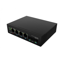 Switch LANBERG ILGE-4P-2S-90 Light Industrial POE 1XBT 3XAT 2XSFP DIN Gigabit Ethernet 