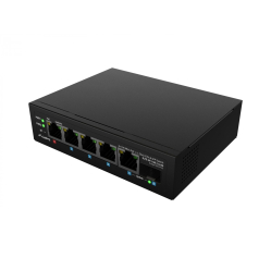 Switch LANBERG Light ILFE-4P-1GE-1S-90 Light Industrial POE 1XBT 3AXT SFP + ETH DIN FAST Ethernet 
