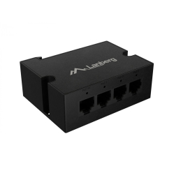 Switch LANBERG Din-Ge4-Bt-90w 1xIn 3xOut 1GB PoE Extender Gigabit Ethernet Din Rail Bt 90W