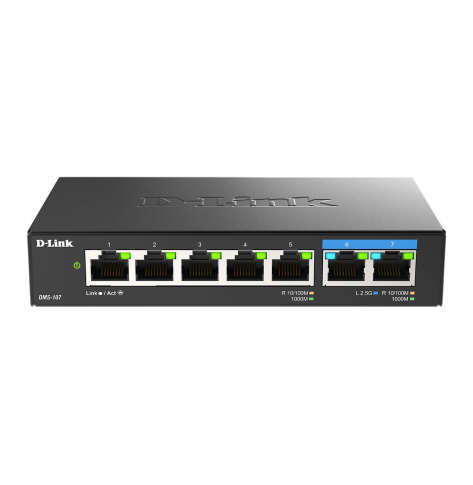 Switch D-Link 7 portów 5x1GE 2x2.5GE DMS-107/E
