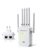 Wzmacniacz sygnału Qoltec 57067 WiFi Repeater 300Mb/s 6 anten RJ45 biały
