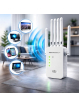 Wzmacniacz sygnału Qoltec 57067 WiFi Repeater 300Mb/s 6 anten RJ45 biały