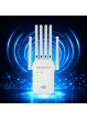 Wzmacniacz sygnału Qoltec 57067 WiFi Repeater 300Mb/s 6 anten RJ45 biały