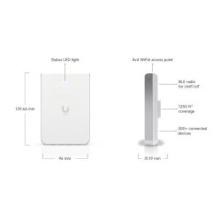 Punkt dostępu UBIQUITI U6-IW 2,4GHz 5GHz RJ-45 PoE biały